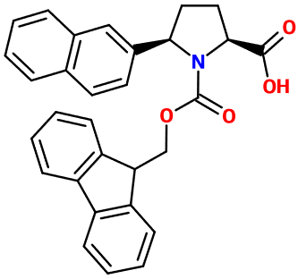 (image for) MC012595 (2S,5R)-1-(9H-Fluoren-9-ylmethoxycarbonyl)-5-naphthalen-2-ylpyrrolidine-2-carboxylic acid
